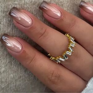 24-Piece Press-On False Nails Set for Autumn